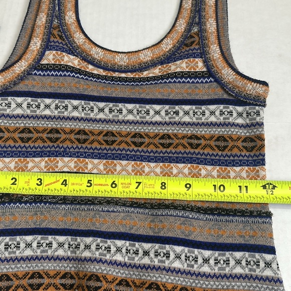 Free People Women’s Size XSmall Nordic Fair Isle Sweater Tank Dress Mini Short - Picture 10 of 16